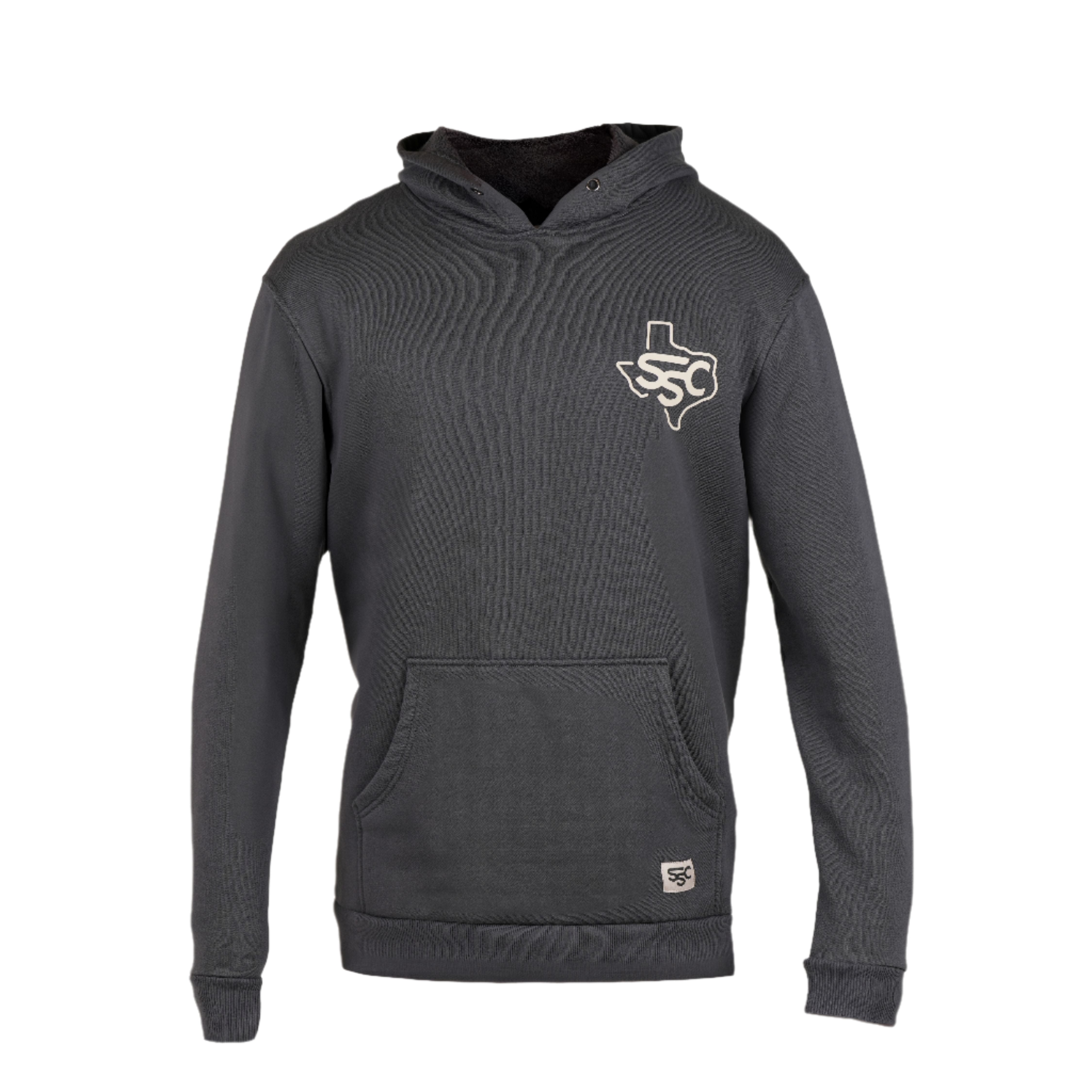 A single green leaf against a white background.