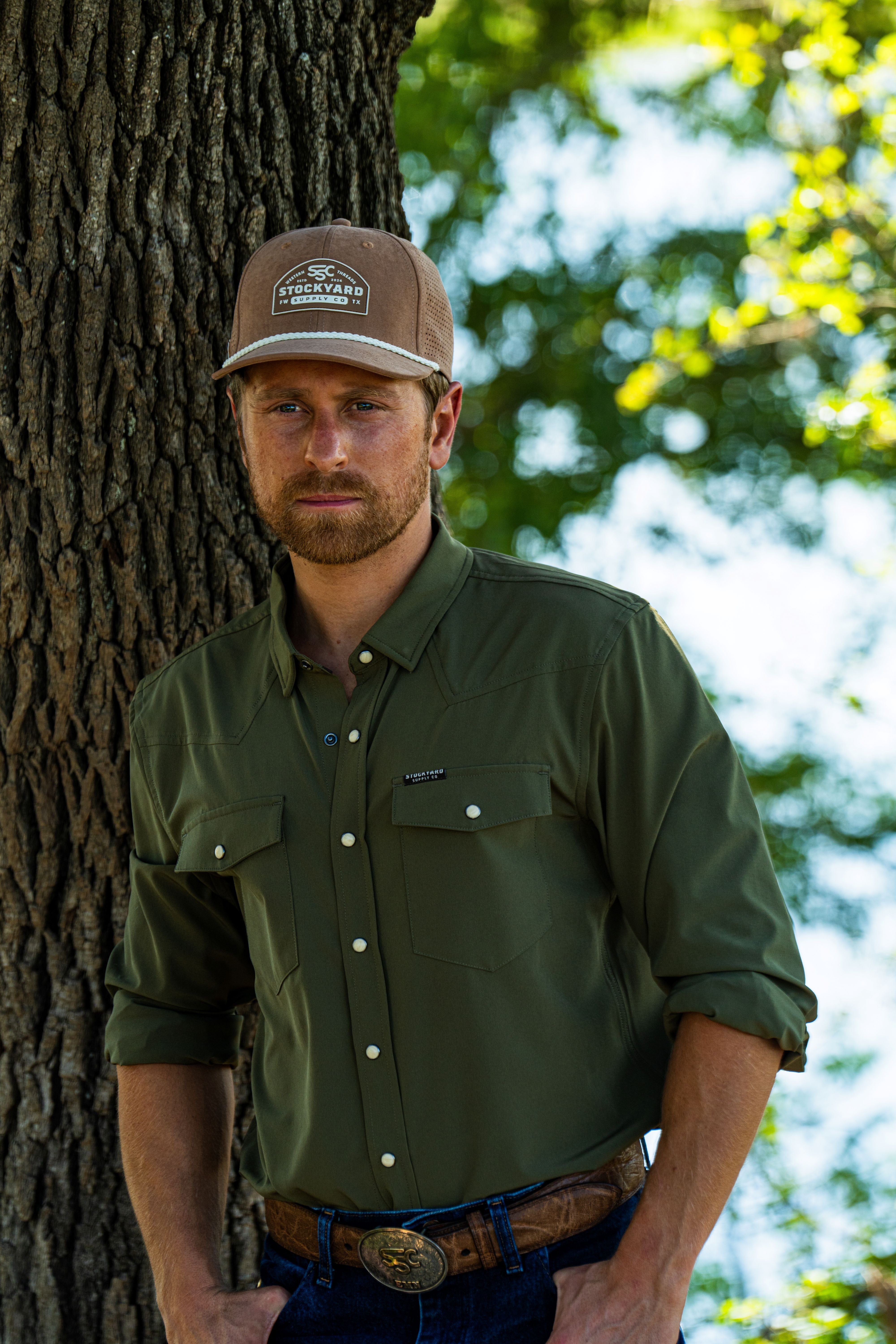A single green leaf against a white background.