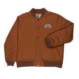 Canvas Bomber Jacker Laying flat standalone- front photo of product. 