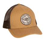 Standalone picture of Stockyard Supply Co Everyday Jack Trucker Hat - Coyote and Brown colors.