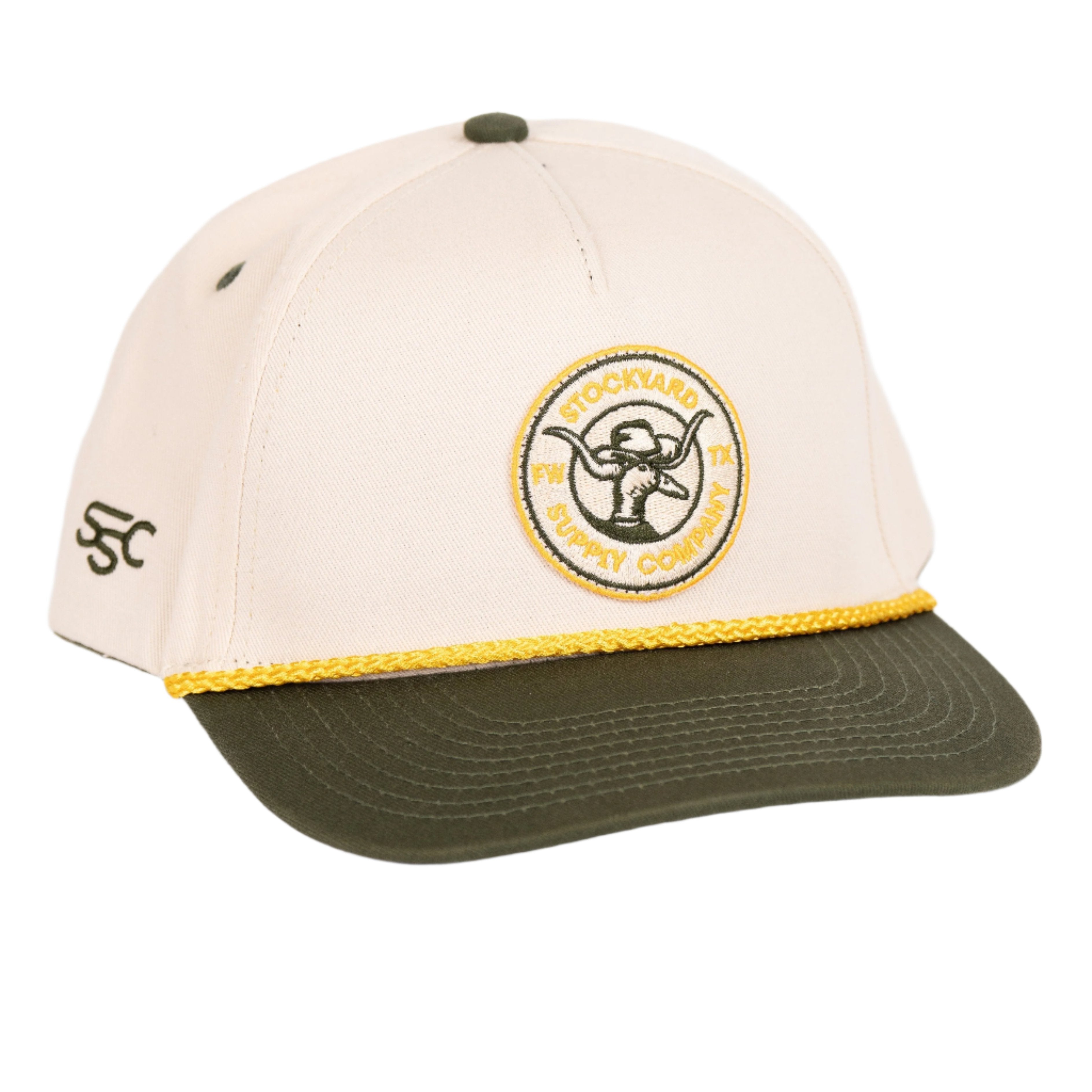 Duckster Hat with SSC monogram logo on the side. Stand alone photo