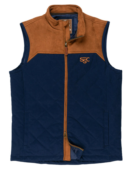 トップス STONE  navy vest st-croix-half-cardigan-wool-