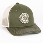 Standalone Picture of the Everyday Jack Hat, olive and cream colored. 