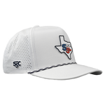 White cap with Texas-shaped logo and 'SSC' branding on a white background