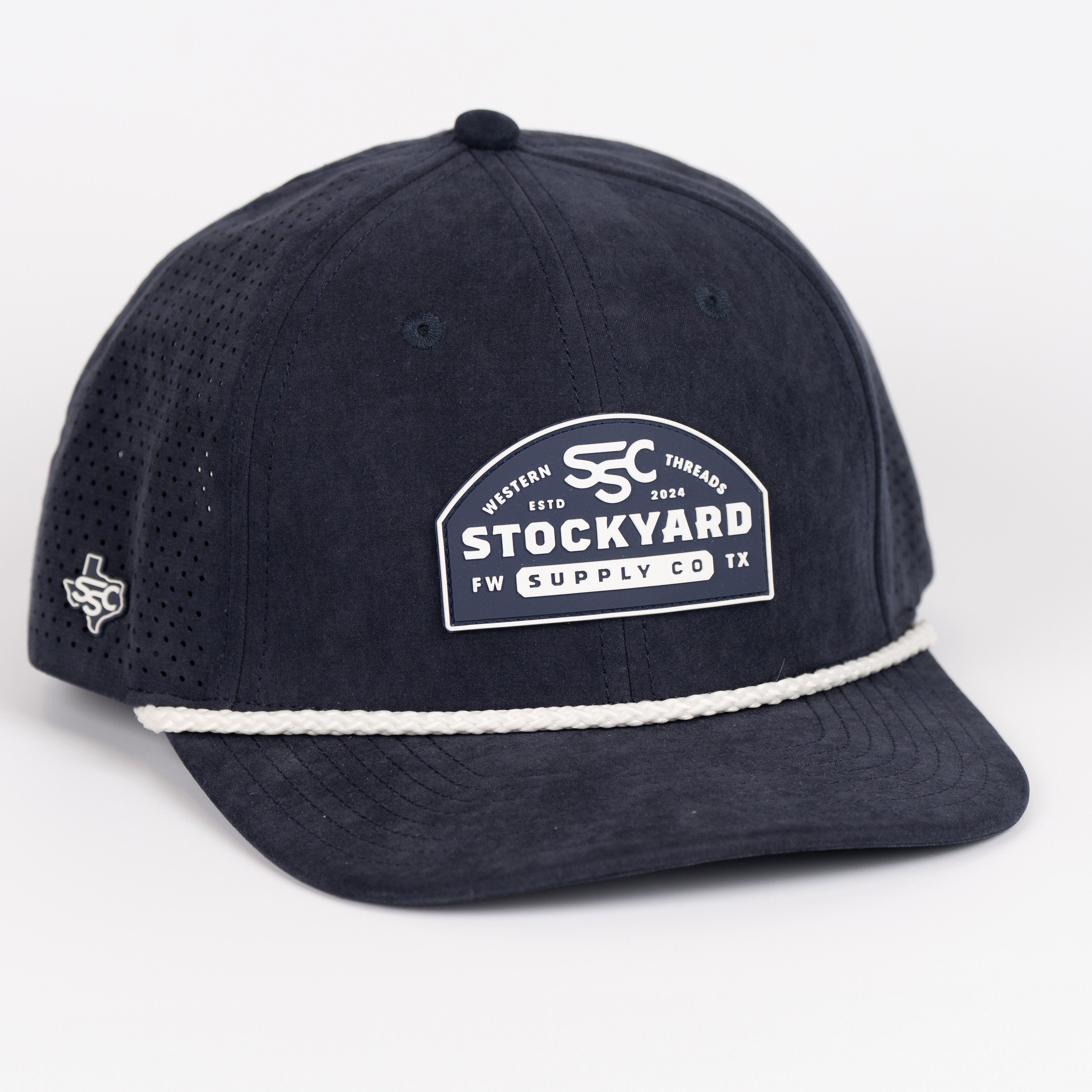 Navy blue sueded performance hat standalone item picture